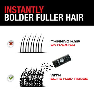 Elite Hair Fibers (12g) + Applicator and Hairline Comb