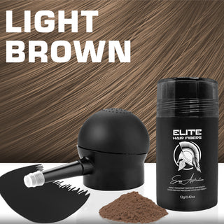 Elite Hair Fibers (12g) + Applicator and Hairline Comb