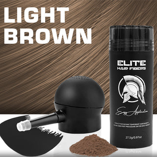 Elite Hair Fibers (27.5g) + Applicator and Hairline Comb