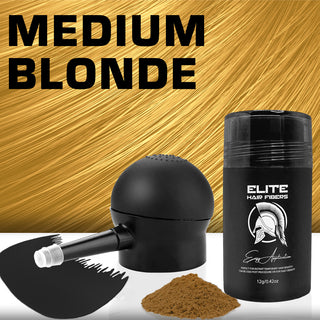 Elite Hair Fibers (12g) + Applicator and Hairline Comb